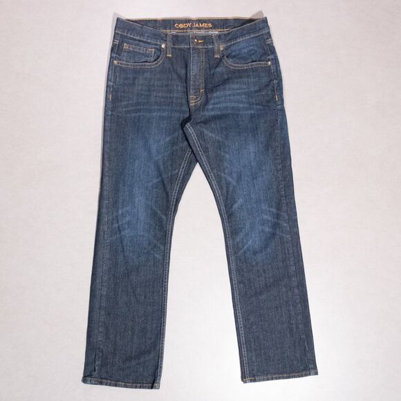 Cody James Men's Jackson Slim Straight Stretch Blue Denim Jeans Night Hawk 36x32 - Picture 1 of 9